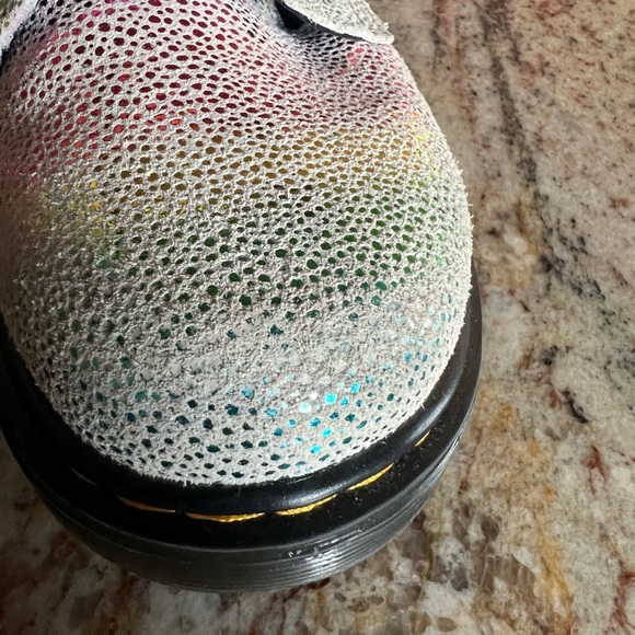 DR. MARTENS 1460J PASCAL BOOT - KIDS WHITE RAINBOW - Picture 5 of 5